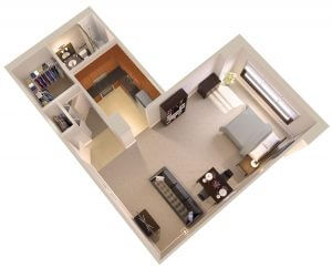 Topaz House Efficiency Apartments in Bethesda Floor Plan