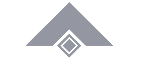 A gray triangle with a diamond shape inside it sits above the text "Topaz House" in bold capital letters.